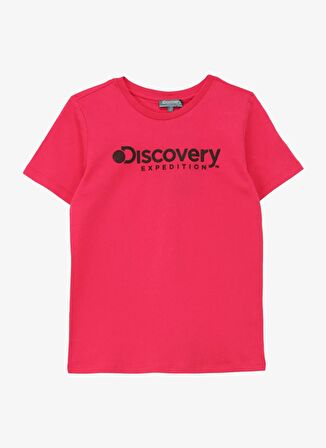 Pembe Kız Çocuk Bisiklet Yaka Baskılı T-Shirt ROGERS GIRL