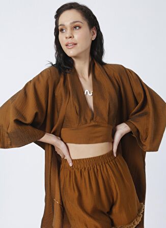 Fabrika Kahve Kadın Kaftan MRV-4