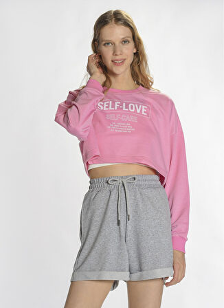 People By Fabrika Pembe Kadın Sweatshırt PFKSS22SW0013