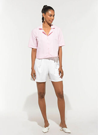 People By Fabrika Pudra Kadın Gömlek PFKSS22GM0043