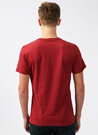 Aeropostale Bisiklet Yaka Baskılı Bordo Erkek T-Shirt E-7179