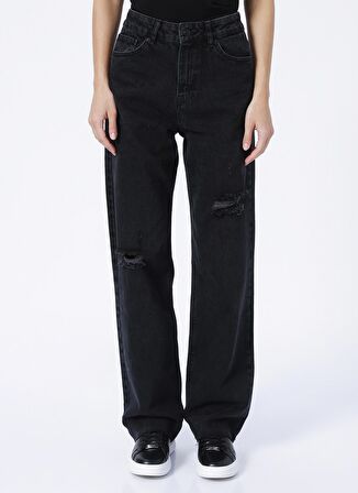 Black On Black  Siyah Mom Fit Kadın Denim Pantolon K-KEFA