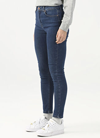 Fabrika Yüksek Bel Skinny Paça Super Skinny Koyu İndigo Kadın Denim Pantolon DELLA-2