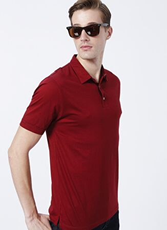 Fabrika Polo Yaka Düz Bordo Erkek Polo T-Shirt WELLA 3