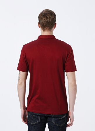 Fabrika Polo Yaka Düz Bordo Erkek Polo T-Shirt WELLA 3