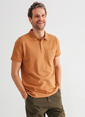 Düz Deve Tüyü Erkek Polo T-Shirt CM NOBRO K CEPLI