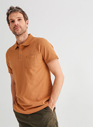 Düz Deve Tüyü Erkek Polo T-Shirt CM NOBRO K CEPLI