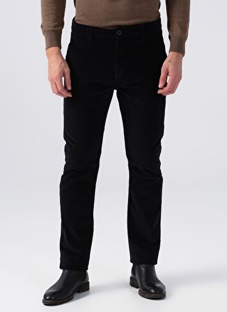Fabrika Comfort Normal Bel Dar Paça Siyah Erkek Chino Pantolon CM PNT 607