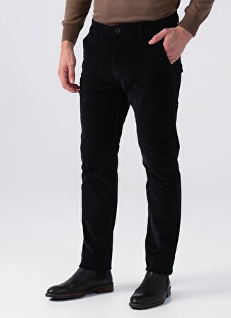 Fabrika Comfort Normal Bel Dar Paça Siyah Erkek Chino Pantolon CM PNT 607