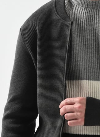 Fabrika Comfort Antrasit Melanj Erkek Hırka CM HRK 20