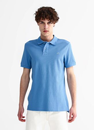 Aeropostale Polo Yaka Düz Açık Mavi Erkek T-Shirt 7542