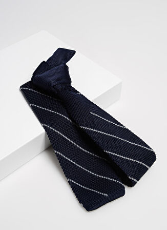 Fabrika Lacivert - Gri Erkek Kravat SS23-ÖK02