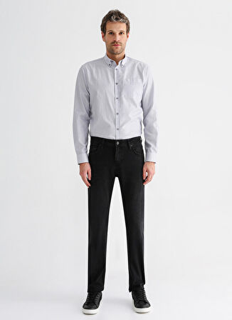 Fabrika Düşük Bel Dar Paça Slim Fit Siyah Erkek Denim Pantolon AKA 3