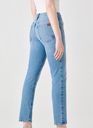 Denim Trip Normal Bel Ankle Paça Slim Fit Açık İndigo Kadın Denim Pantolon DTK326 Açık Indigo
