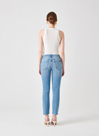 Denim Trip Normal Bel Ankle Paça Slim Fit Açık İndigo Kadın Denim Pantolon DTK326 Açık Indigo