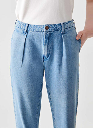 Denim Trip Normal Bel Ankle Paça Havuç Açık İndigo Kadın Denim Pantolon DTK329 Açık Indigo