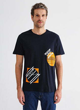 Fabrika Sports O Yaka Düz Lacivert Erkek T-Shirt DIOG