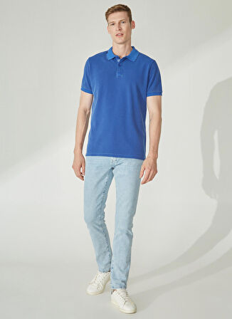 Fabrika Polo Yaka Düz Saks Erkek T-Shirt CHESTER