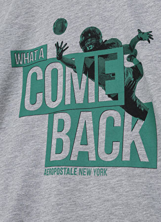 Aeropostale Baskılı Gri Melanj Erkek Çocuk T-Shirt 23SAB-03