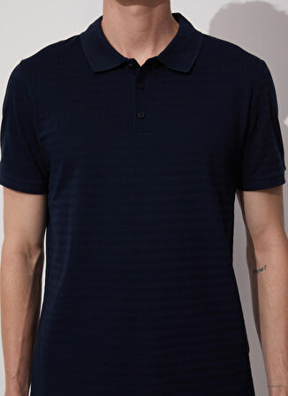 Fabrika Polo Yaka Düz Lacivert Erkek T-Shirt MERS FATHER