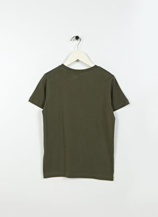 Haki Erkek Çocuk Bisiklet Yaka Kısa Kollu Baskılı T-Shirt ROGERS BOY
