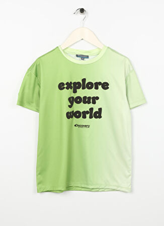 Baskılı Neon Yeşil Erkek Çocuk T-Shirt COME BOY