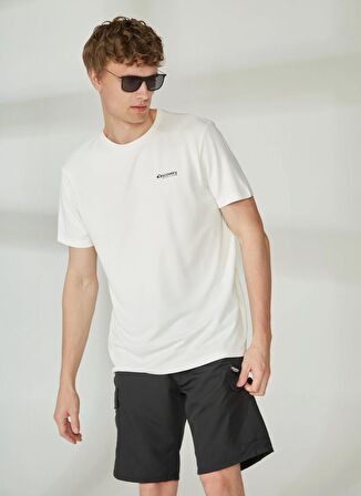Discovery Expedition Bisiklet Yaka Baskılı Kırık Beyaz Erkek T-Shirt PERTA