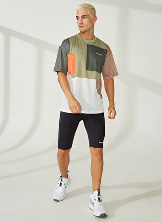 Discovery Expedition Haki Erkek Bisiklet Yaka Kısa Kollu Loose Fit Baskılı T-Shirt MARSA