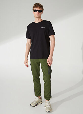 Discovery Expedition Siyah Erkek Bisiklet Yaka Kısa Kollu Relaxed Baskılı T-Shirt SAWA