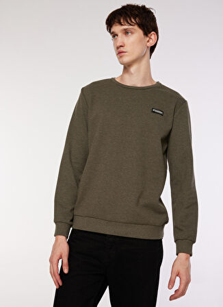 New Brand Bisiklet Yaka Haki Erkek Sweatshırt OLIV