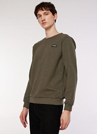 New Brand Bisiklet Yaka Haki Erkek Sweatshırt OLIV