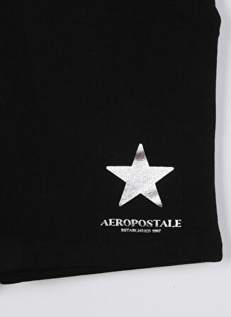 Aeropostale Siyah Kız Çocuk Baskılı Şort 23SAG-88