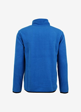 New Brand Düz Mavi Erkek Polar Sweatshırt TON