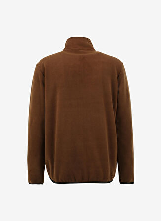 Koyu Haki Erkek Kapüşonlu Polar Sweatshırt D3WM-SWT2