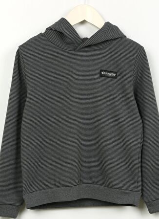 Düz Erkek Çocuk Gri Melanj Sweatshırt D3WB-SWT10