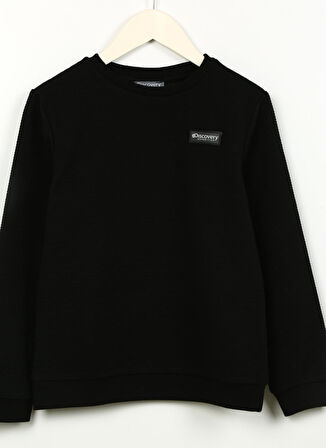 Siyah Erkek Çocuk Kapüşonlu Sweatshirt D3WB-SWT9