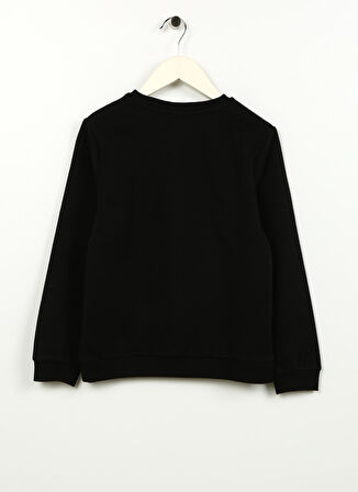 Siyah Erkek Çocuk Kapüşonlu Sweatshirt D3WB-SWT9