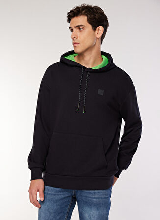Fabrika Sports Kapüşon Yaka Düz Lacivert Erkek Sweatshırt FS3WM-SWT250
