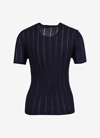 Fabrika Bisiklet Yaka Basic Fitilli Lacivert Kazak Kadın F3WL-KZK3