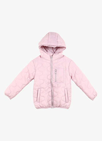Pembe Kız Çocuk Dik Yaka Standart Fit Kapitone Mont C3WG-MNT07