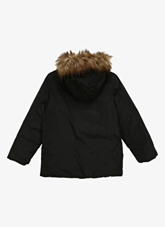 Siyah Erkek Çocuk Kapüşon Yaka Standart Fit Mont C3WB-MNT-02