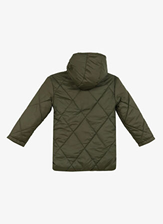 Koyu Haki Kız Çocuk Kapüşon Yaka Basic Kapitone Mont C3WG-MNT04