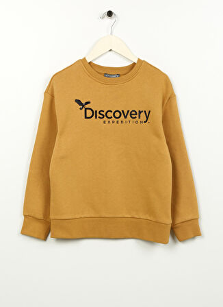 Hardal Erkek Çocuk Bisiklet Yaka Oversize Baskılı Sweatshirt D3WB-SWT29