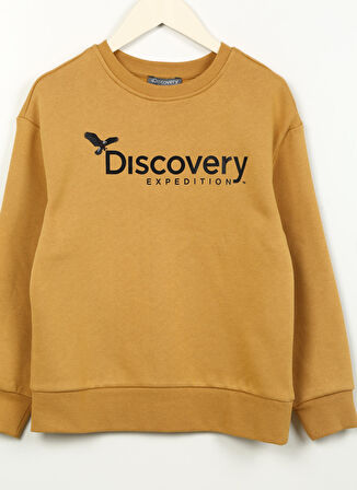 Hardal Erkek Çocuk Bisiklet Yaka Oversize Baskılı Sweatshirt D3WB-SWT29