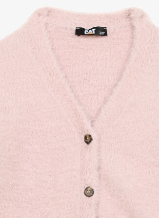 Pembe Kız Çocuk Basic Düz Örgü Hırka C3WG-HRK01