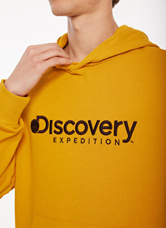 Hardal Erkek Kapüşonlu Nakışlı Sweatshirt D3WM-SWT28