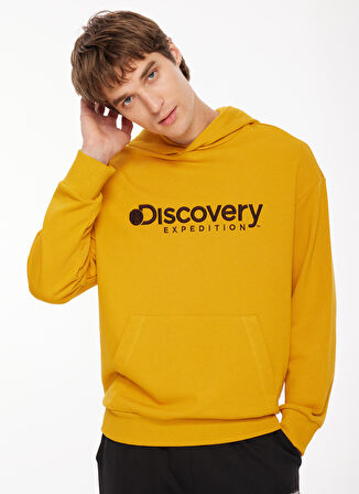 Hardal Erkek Kapüşonlu Nakışlı Sweatshirt D3WM-SWT28