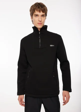 Discovery Expedition Siyah Erkek Bato Yaka Sweatshirt D3WM-SWT40