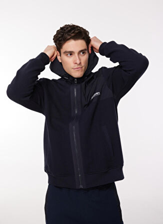 Discovery Expedition Lacivert Erkek Kapüşonlu Sweatmont D3WM-SWT5