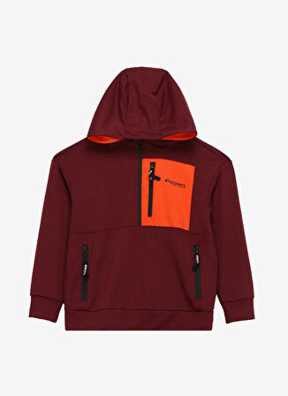 Mürdüm Erkek Çocuk Kapüşonlu Oversize Sweatshirt D3WB-SWT13